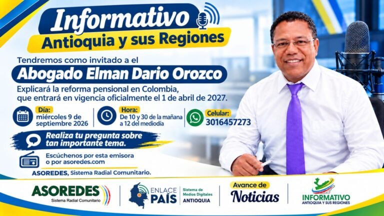 Informativo Antioquia y sus Regiones, programa institucional de ASOREDES